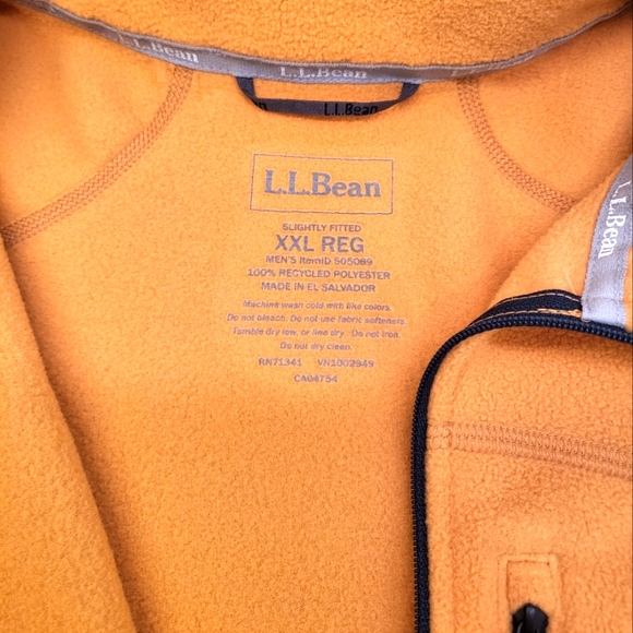 Men's L.L.Bean Fleece 3/4 zip - Picture 2 of 5